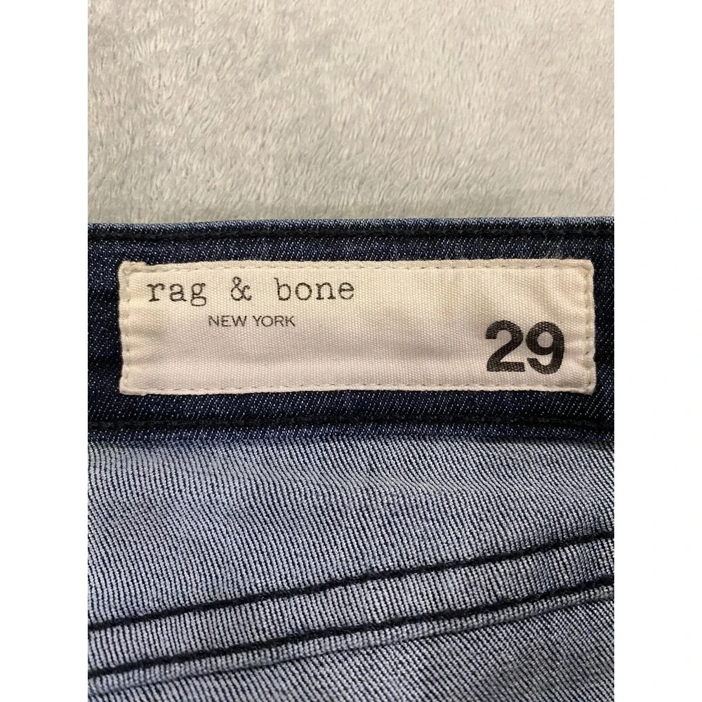 Rag Bone Jeans Women Size 29 Cate Mid Rise Ankle Skinny Dark Blue Wash Denim USA